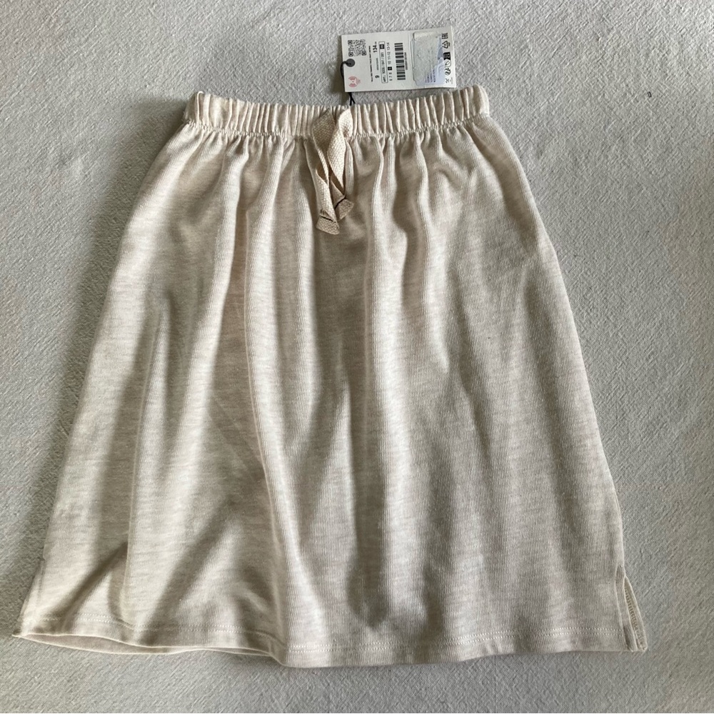 Zara Kids Cream Knit Skirt